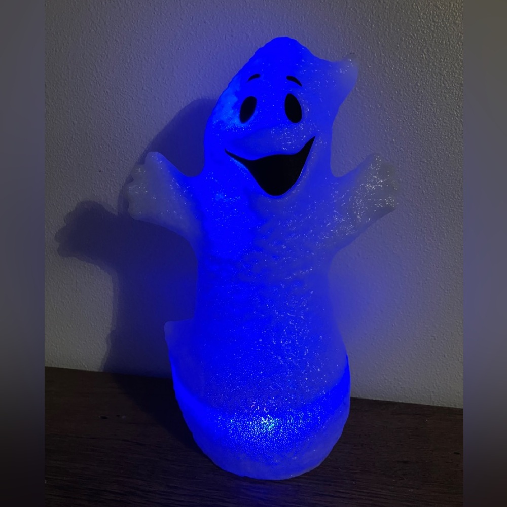 LED fiber optic type melted plastic popcorn changing color ghost lamp battery - Picture 4 of 10